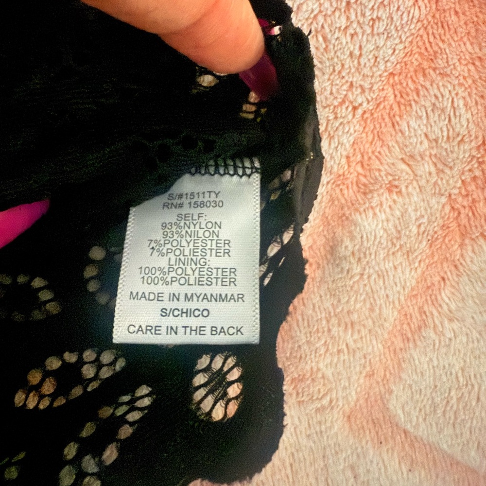 Chico's Black Lace Top